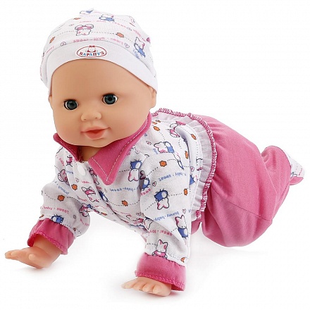 Интерактивная кукла – Пупс, 40 см, 4 функции, ползает, двигает головой, смеется и плачет, закрывает глазки 