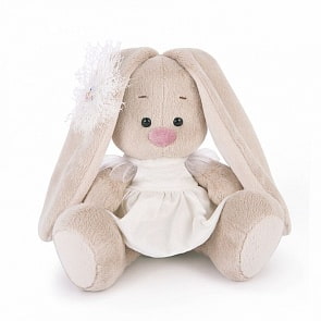 Мягкая игрушка – Зайка Ми в белом платье с голубем, малыш, 15 см (Budi Basa, SidX-206)