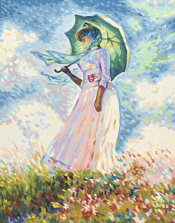 Репродукция - Дама с зонтиком, Клод Моне, 40 х 50 см 