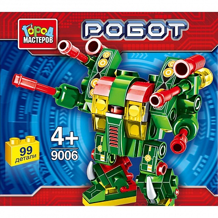Конструктор - Робот, 99 деталей в банке 