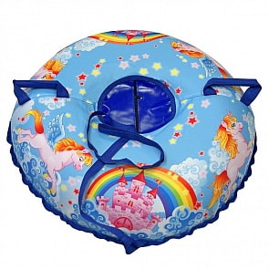 Санки надувные - Тюбинг Эксклюзив, единороги, диаметр 81 см (RT, 6761rt)