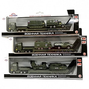 Металлический автоперевозчик с 2 моделями военной техники (Wincars, 86048-PT2035)