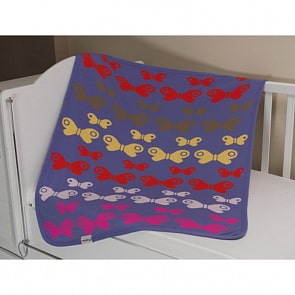 Плед-покрывало вязанный UPS PUPS Бабочки, 85*100 (акрил, розовый)