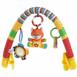 Текстильная игрушка в сумке - Дуга на коляску, лиса (Умка, TE8451-FOX)