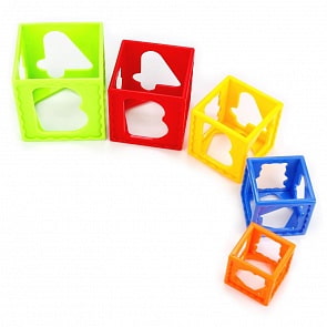 Развивающая пирамидка из кубиков, 5 деталей (Умка, SL83508-R)