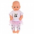 Одежда для кукол ТМ Карапуз 40-42 см - Костюм с юбкой Панда, в пакете  - миниатюра №2