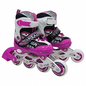 Ролики раздвижные, алюминиевая рама, ABEC-7, колеса PU, размер 27-30, в сумке (Next, A27-30-AT2sim)