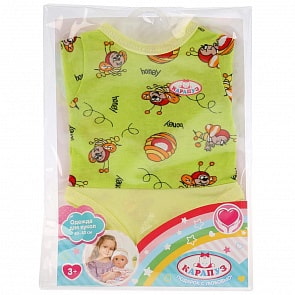 Одежда для кукол ТМ Карапуз 40-42 см - Боди - Пчелки в пакете (Карапуз,  OTF-1904B-RU)