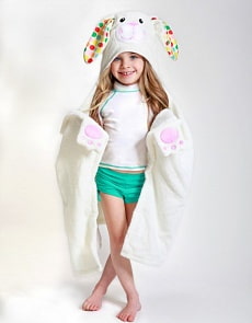 Полотенце с капюшоном для детей Зайка Белла Bella the Bunny, 2+ (Zoocchini, bg00500)
