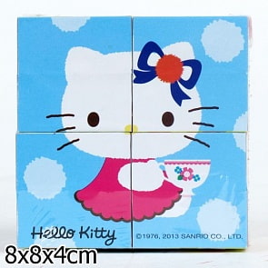Деревянные кубики «Hello Kitty» 4 шт. (Играем вместе, C-4-Hksim)