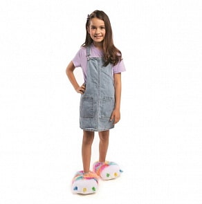 Тапочки со световыми эффектами - Кошачьи ножки Фелисити (Радужно-Бабочково-Единорожная кошка, 40163)