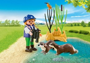 Игровой экстра-набор: Молодой исследователь с выдрами (Playmobil, 5376pm)