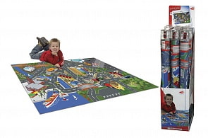 Игровой коврик с дорожными знаками и машинкой, 1:64 (Dickie, 3745004)