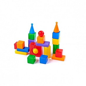 Строительный набор - Стена-2, 22 элемента (Пластмасса-Детство, 5245sim)