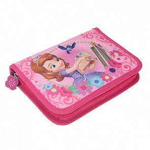 Пенал на молнии «София Дисней», с откидной секцией (Играем вместе, 15PC-01-DSTFsim)