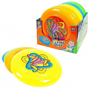 Тарелка летающая, диаметр 25,4 см, разные цвета (YG40J) (ассортимент)