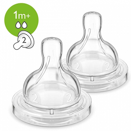 Набор из 2 сосок Philips Avent Classic, медленный поток 