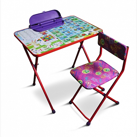Комплект детской мебели - Умняшки первоклашки, цвет красный 