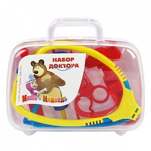 Набор доктора «Маша и медведь», в пластиковом чемодане (Играем вместе, MT1092MTP-DA-Rsim)