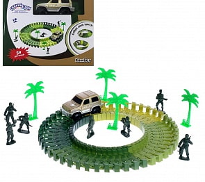 Мини-набор Гибкий трек Комбат, 53 деталей и 1 машинка (1Тoy, Т13201)