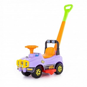 Детский автомобиль Джип-каталка с ручкой - №2, сиреневый (Полесье, 62956)