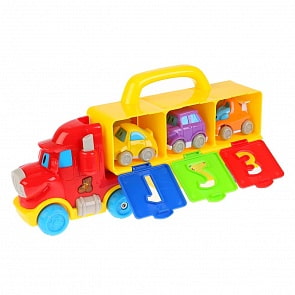 Музыкальный автовоз с игрушками, 35 песен из м/ф, потешек и звуков (Умка, 1801В154-R)