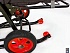 Санки-коляска Snow Galaxy City-2 - Мишка с бабочкой на красном, на больших колесах Eva, сумка, варежки  - миниатюра №11