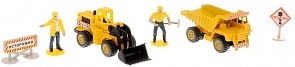 Набор из 2-х металлических моделей Стройтехника с аксессуарами, 7,5 см (Технопарк, SB-15-05-BLC)