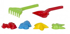 Песочный набор: формы для песка, совок, грабли (Совтехстром, У456)