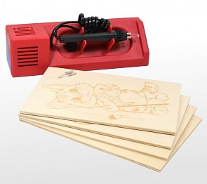 Электроприбор для выжигания по дереву - Вязь-10К: аппарат, 4 доски (Десятое королевство, 02811ДК)
