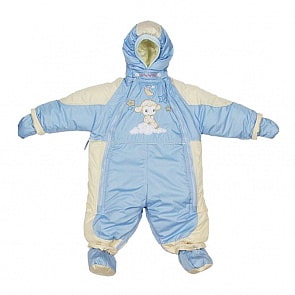 Комбинезон-транформер Кроха мех, голубой (Золотой гусь, ЗГ-13252/86_голубой)