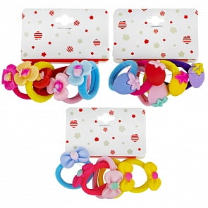 Набор из 5 резиночек 2 см, 3 вида (Т18112) (ассортимент)