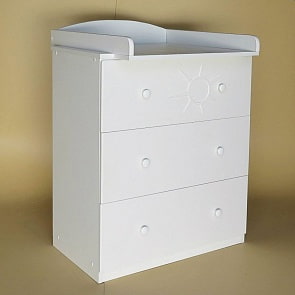 Комод детский Ля-Мур, белый (Островок Уюта, 00-0008599 белый)