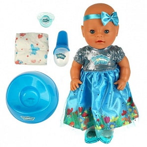 Пупс озвученный Бурёнка Даша 40 см пьет писает плачет 45 песен и стихов 4 аксессуара (Карапуз, Y40BB-DPC-BURD-RU)