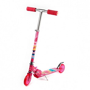 Самокат 2-колесный Барби складной, с яркими наклейками (Shantou, ST-ALU-BARBIEsim)