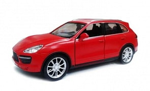 Металлическая инерционная машина - Porsche Cayenne Turbo, 1:32, красный матовый (RMZ City, 554014M(B)