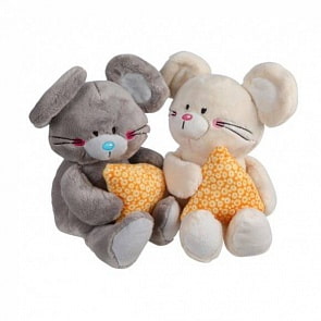 Мягкая игрушка – Мышонок Мики с сыром, 15 см (Fluffy Family, 681601)