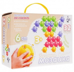 Мозаика напольная с крупными фишками - Пастель, 32 элемента (Десятое королевство, 01540ДК)