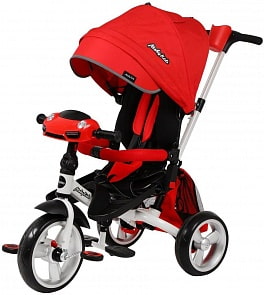 Велосипед 3-колесный New Leader 360°, колеса 12 x 10 EVA Car, красный (Moby Kids, 641346)