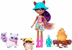 Набор Enchantimals - Рейлин Енот и Пестер на кемпинге (Mattel, FJJ29-FCC62) - миниатюра