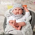 Кукла-младенец ReBorns – Alejandro в бело-серой одежде, 45 см  - миниатюра №1