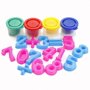 Набор Тесто для лепки с цифрами – Маша и Медведь, 4 цвета (Multiart, 4086S-MM)