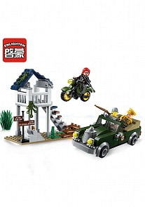 Конструктор – Военная машина с фигурками, 206 деталей (Enlighten Brick, BRICK1708)