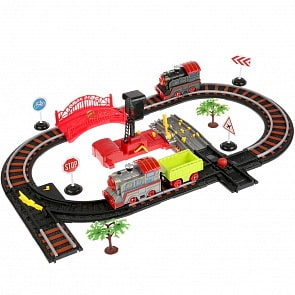 Железная дорога на батарейках с аксессуарами – Серебряный путь. Останови крушение, 415 см, свет и звук (YTSW7213L)
