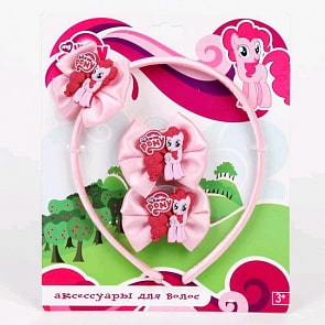 Набор аксессуаров для волос «Моя маленькая пони» (ободок и резинки) (Играем вместе, SET-LP-01sim)