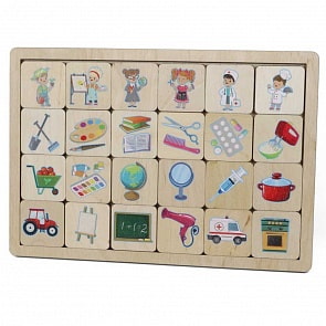 Игра развивающая деревянная - Профессии (Десятое королевство, 00748ДК)