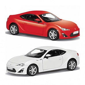 Машина металлическая Toyota 86, 1:64, 2 цвета – белый или красный (RMZ City, 344023)