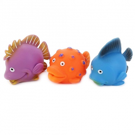 Игрушки для ванной - 3 рыбки в сетке 