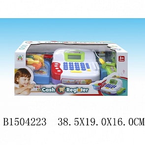 Кассовый аппарат на батарейках, свет и звук, продукты и аксессуары (B1504223sim)