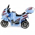 Мотоцикл Bugati на аккумуляторе, голубой, свет и звук  - миниатюра №1
